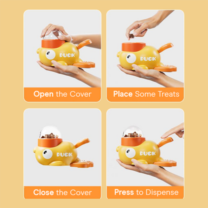 Interactive Duck-Shaped Dog Slow Feeder Puzzle Toys